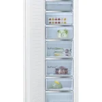 فضای داخلی یخچال فریزر دوقلو توکار بوش مدل KIR81AF30U-GIN81AEF0U سفید