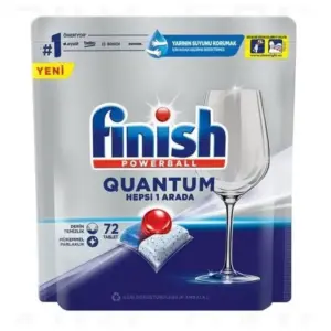 قرص اصل فینیش ترکیه و اصل اروپا قرص ماشین ظرفشویی کوآنتوم فینیش FINISH تعداد قرص 72 عدد اصل