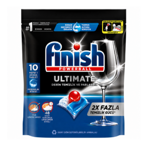 قرص ماشین ظرفشویی اولتیمیت فینیش FINISH تعداد قرص 10 عدد اصل ، قرص اصل فینیش ترکیه و اصل اروپا خرید از نمایندگی قرص ماشین ظرفشویی فینیش