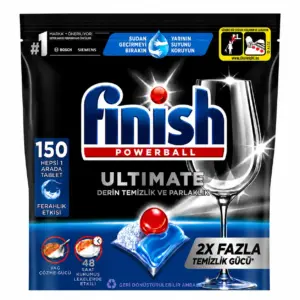 قرص ماشین ظرفشویی اولتیمیت فینیش FINISH تعداد قرص 150 عدد اصل ، قرص اصل فینیش ترکیه و اصل اروپا خرید از نمایندگی قرص ماشین ظرفشویی فینیش