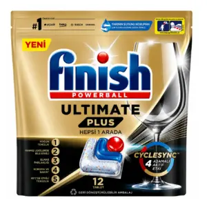 قرص ماشین ظرفشویی اولتیمیت پلاس فینیش FINISH تعداد قرص 12 عدد اصل ، قرص اصل فینیش ترکیه و اصل اروپا خرید از نمایندگی قرص ماشین ظرفشویی فینیش