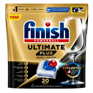 قرص ماشین ظرفشویی اولتیمیت پلاس فینیش FINISH تعداد قرص 20 عدد اصل ، قرص اصل فینیش ترکیه و اصل اروپا خرید از نمایندگی قرص ماشین ظرفشویی فینیش