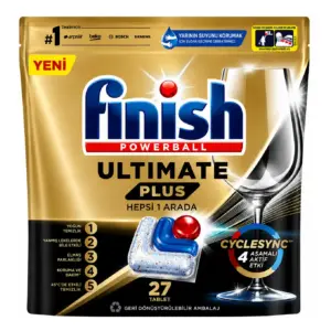 قرص ماشین ظرفشویی اولتیمیت پلاس فینیش FINISH تعداد قرص 27 عدد اصل ، قرص اصل فینیش ترکیه و اصل اروپا خرید از نمایندگی قرص ماشین ظرفشویی فینیش