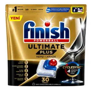 قرص ماشین ظرفشویی اولتیمیت پلاس فینیش FINISH تعداد قرص 30 عدد اصل ، قرص اصل فینیش ترکیه و اصل اروپا خرید از نمایندگی قرص ماشین ظرفشویی فینیش
