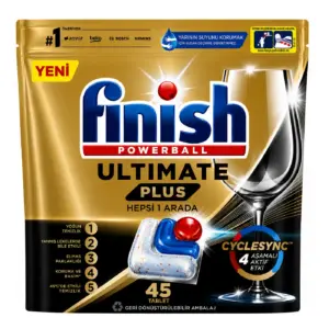 قرص ماشین ظرفشویی اولتیمیت پلاس فینیش FINISH تعداد قرص 45 عدد اصل ، قرص اصل فینیش ترکیه و اصل اروپا خرید از نمایندگی قرص ماشین ظرفشویی فینیش
