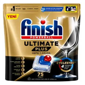 قرص ماشین ظرفشویی اولتیمیت پلاس فینیش FINISH تعداد قرص 75 عدد اصل ، قرص اصل فینیش ترکیه و اصل اروپا خرید از نمایندگی قرص ماشین ظرفشویی فینیش