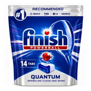 قرص ظرفشویی اصل فینیش ترکیه و اصل اروپا قرص ماشین ظرفشویی کوآنتوم فینیش FINISH تعداد قرص 14 عدد اصل