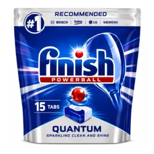 قرص ظرفشویی اصل فینیش ترکیه و اصل اروپا قرص ماشین ظرفشویی کوآنتوم فینیش FINISH تعداد قرص 15 عدد اصل