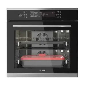 فر برقی آلتون ALTON مدل V505TS بخارپز دوقلو مشکی با تخفیف ویژه ✔️ ، درب 4 جداره ، فن کانوکشن ، 72 لیتر ، ارسال رایگان ، Alton Oven V505TS Twin